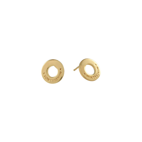 Von Treskow Yg Plated Von Treskow Disc Stud Earrings- Gold | Mocha Australia