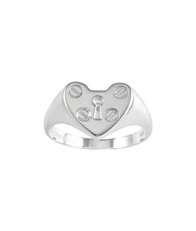 Von Treskow Small Padlock Ring - Silver | Mocha Australia