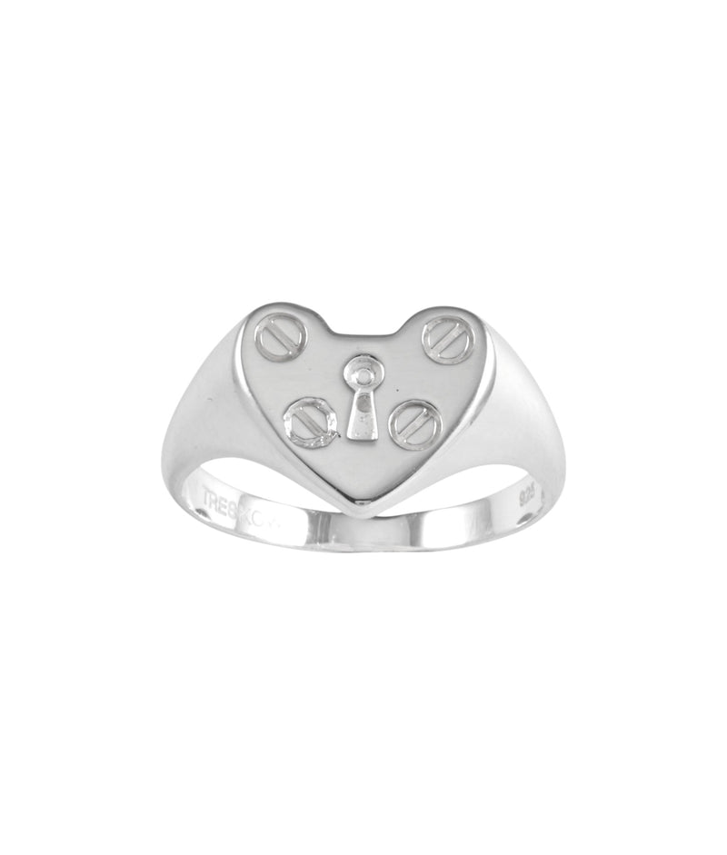 Von Treskow Small Padlock Ring - Silver | Mocha Australia