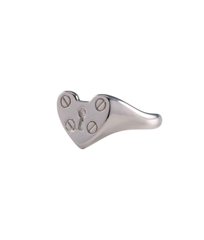Von Treskow Small Padlock Ring - Silver | Mocha Australia