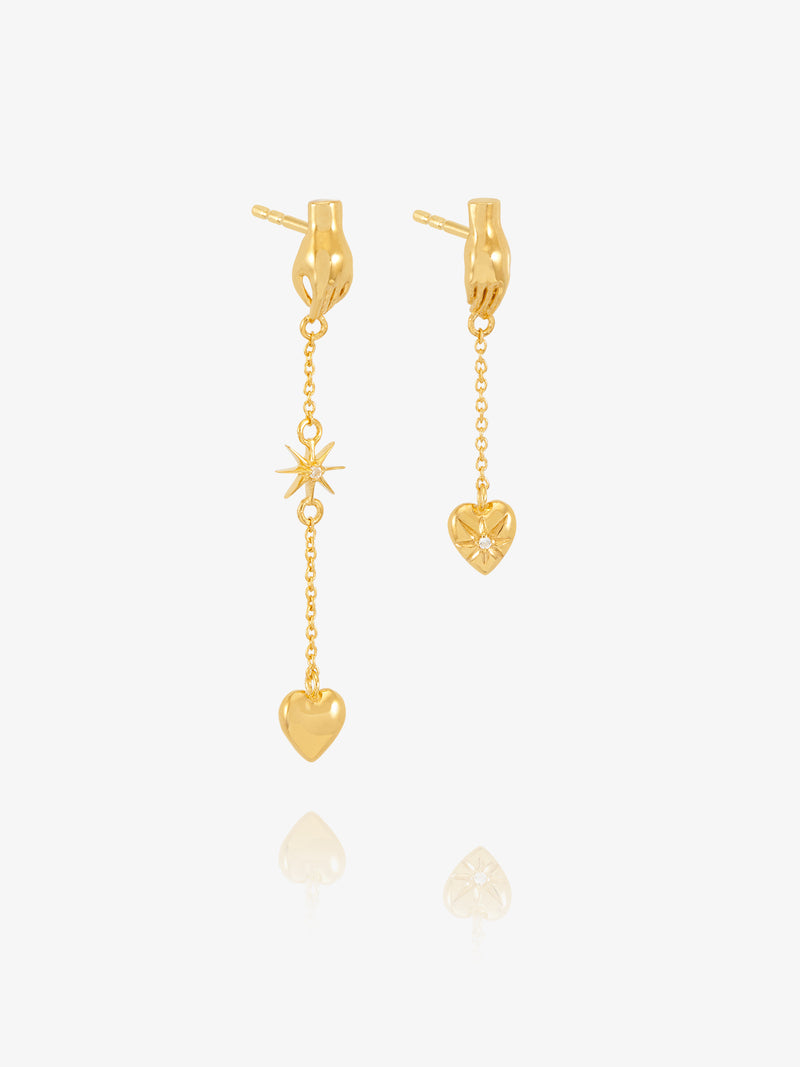 Rachel Jackson Love Story Asymmetric Drop Earrings - Gold