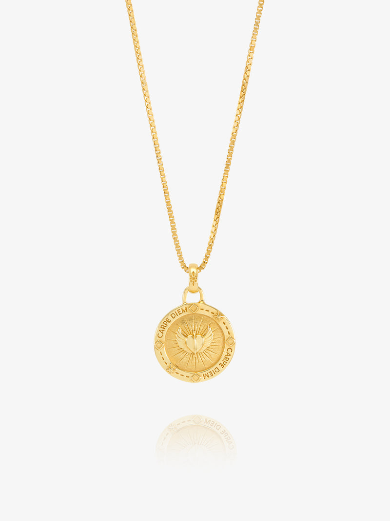 Rachel Jackson Carpe Diem Token of Love Necklace - Gold
