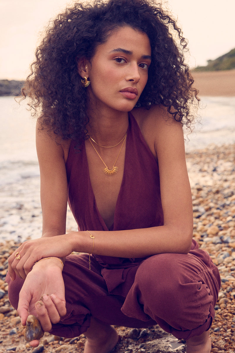 Rachel Jackson Rising Sun Necklace - Gold