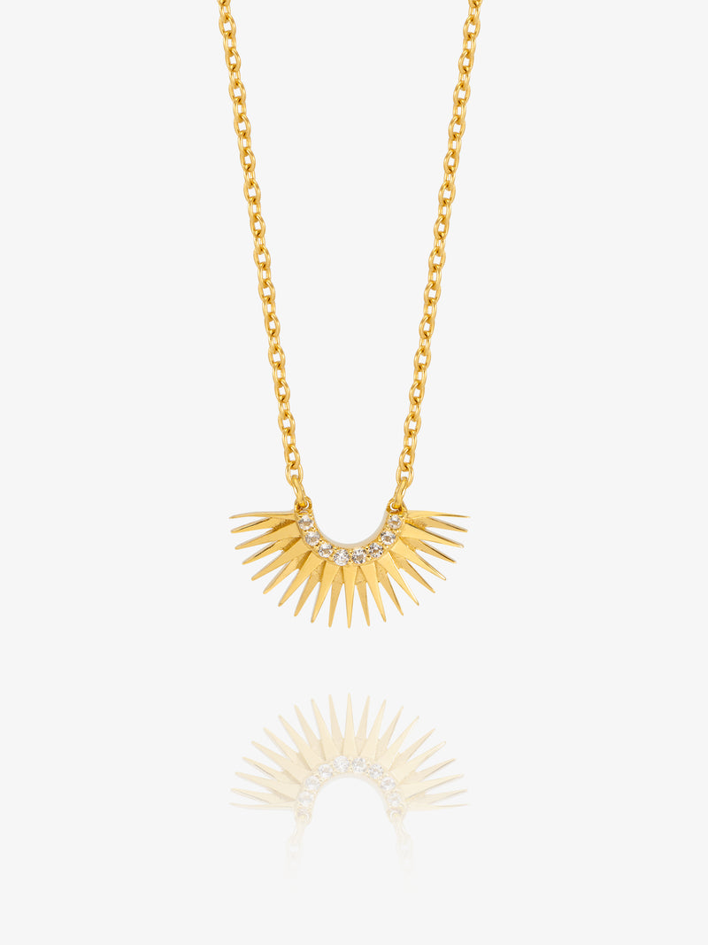 Rachel Jackson Mini Rising Sun Necklace - Gold