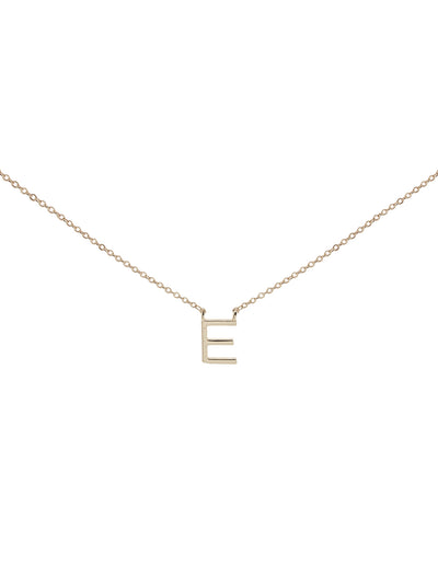 Elly Lou Timeless Initial Necklace - E- Silver | Mocha Australia