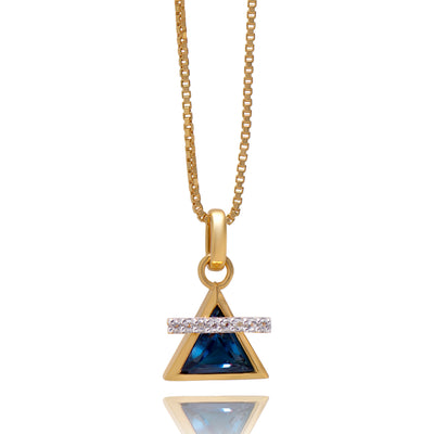 Rachel Jackson Elements Air Sign London Blue Topaz Necklace - Gold | Mocha Australia