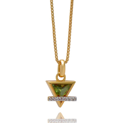 Rachel Jackson Elements Earth Sign Peridot Necklace - Gold | Mocha Australia