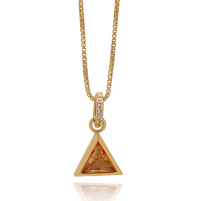 Rachel Jackson Elements Fire Sign Citrine Necklace - Gold | Mocha Australia
