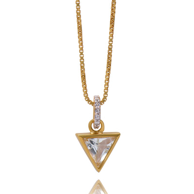 Rachel Jackson Elements Water Sign Sky Blue Topaz Necklace - Gold | Mocha Australia