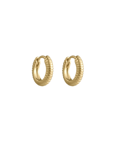 Kirstin Ash Elemental Huggies (18K Gold Plated) - Gold | Mocha Australia