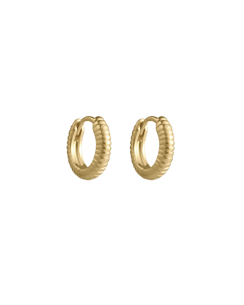 Kirstin Ash Elemental Huggies (18K Gold Plated) - Gold | Mocha Australia