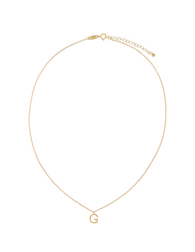 Elly Lou Timeless Initial Necklace - G- Gold | Mocha Australia