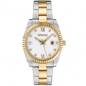 Gregio Mallory Watch Two Tone - Silver/Gold | Mocha Australia