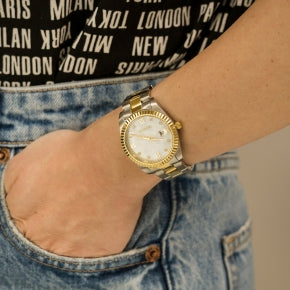 Gregio Mallory Watch Two Tone - Silver/Gold | Mocha Australia