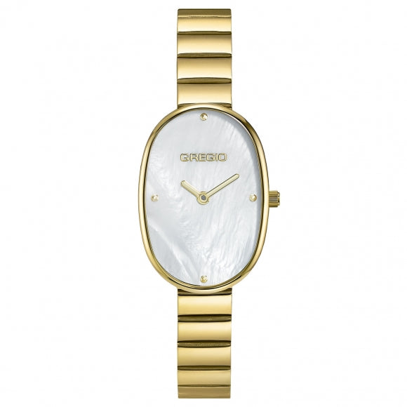 Gregio Aveline Watch White Face - Gold | Mocha Australia