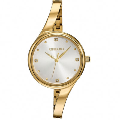 Gregio Ornate Watch- Yellow Gold/White Face | Mocha Australia