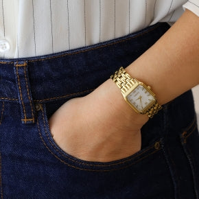 Gregio Sylvie Watch White Face - Gold | Mocha Australia