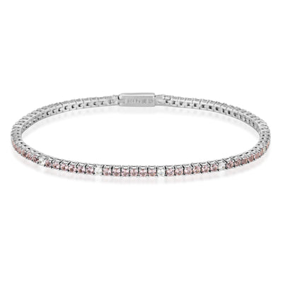 Georgini Milestone Morganite & White Cz 2mm Tennis Bracelet | Mocha Australia