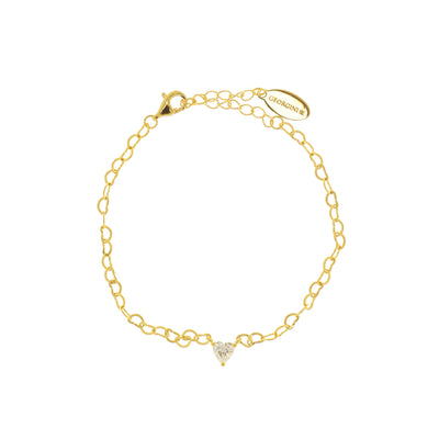 Georgini Sweetheart Heart Chain Bracelet- Gold | Mocha Australia