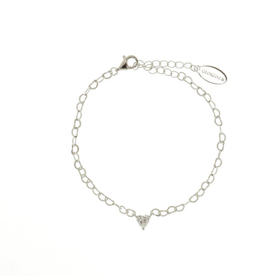 Georgini Sweetheart Heart Chain Bracelet- Silver | Mocha Australia