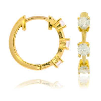 Georgini Chic Noel Trilogy Hoops - Gold | Mocha Australia