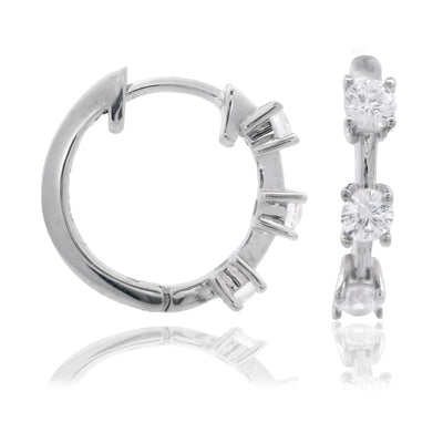 Georgini Chic Noel Trilogy Hoops - Silver | Mocha Australia