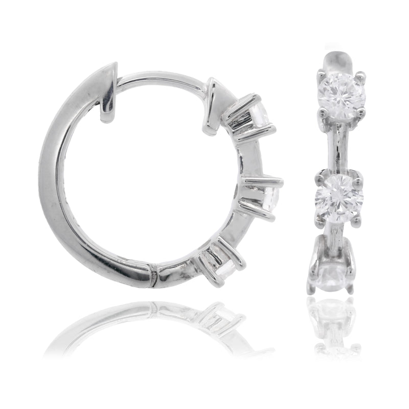Georgini Chic Noel Trilogy Hoops - Silver | Mocha Australia