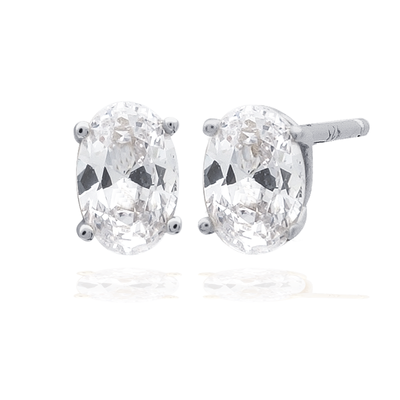 Georgini Christmas Journey Ellipse Earrings- Silver | Mocha Australia