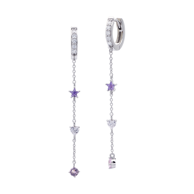 Georgini Christmas Journey Clara Earrings Mixed - Silver
