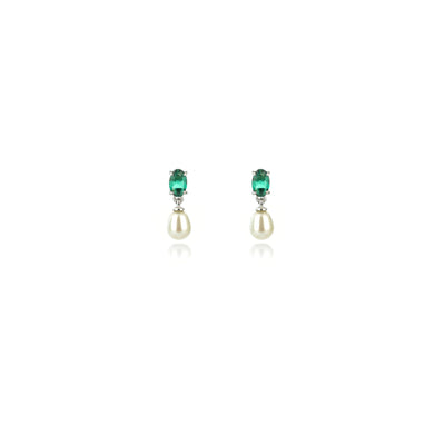 Georgini Oceans Whitsundays Earrings- Green/Silver | Mocha Australia