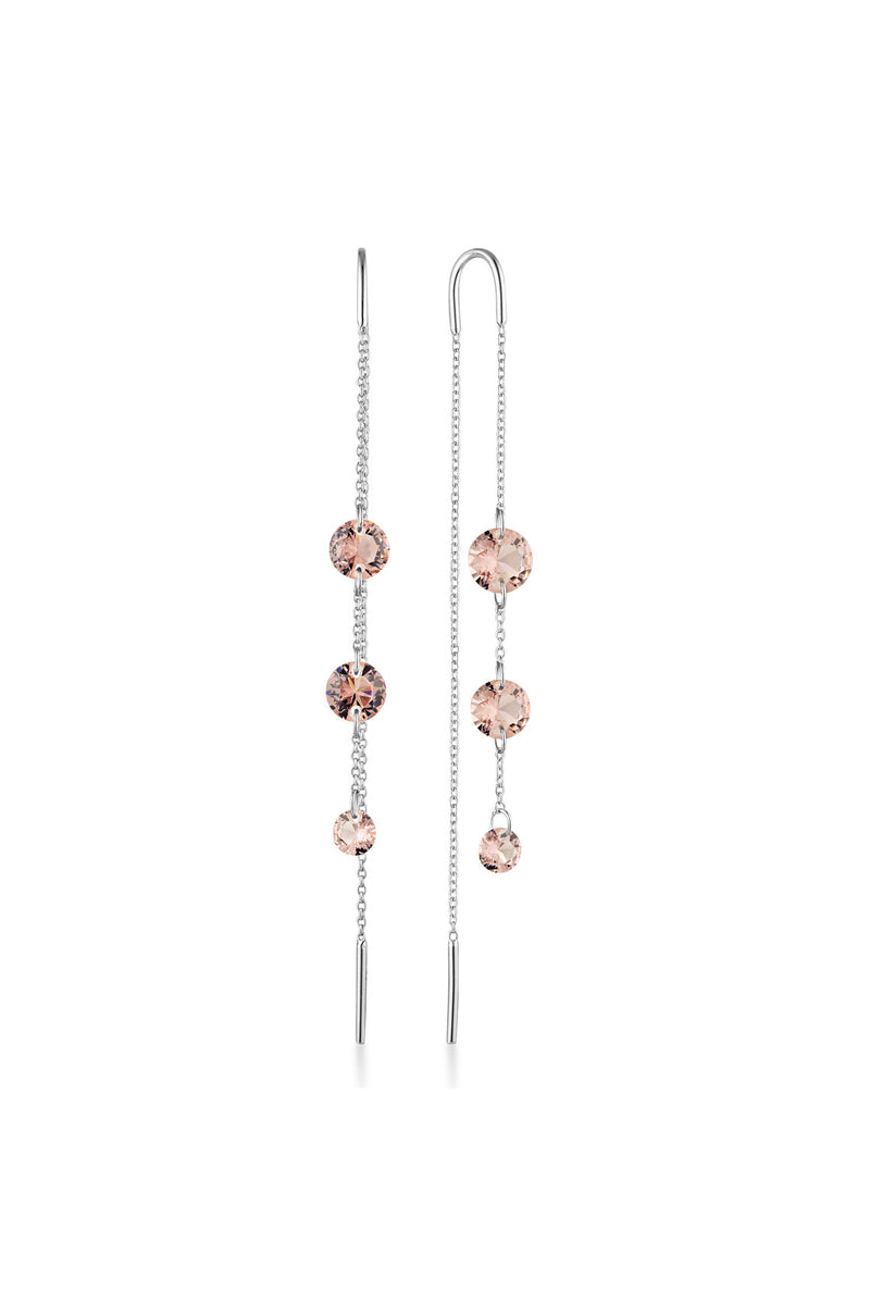 Georgini Mirage Ethereal Earrings- Silver & Morganite CZ | Mocha Australia