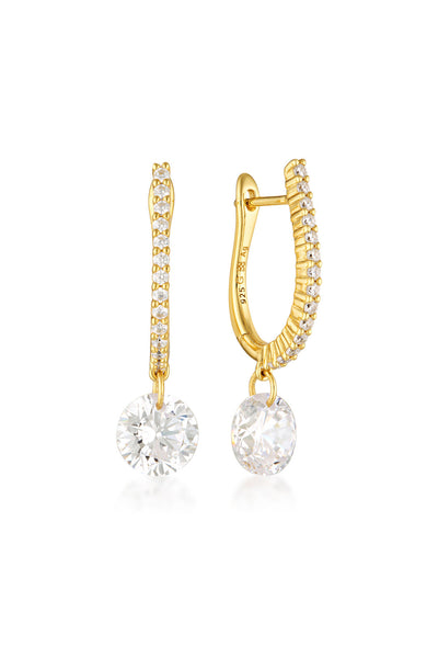 Georgini Mirage Mossman Earrings-  Gold & White CZ | Mocha Australia