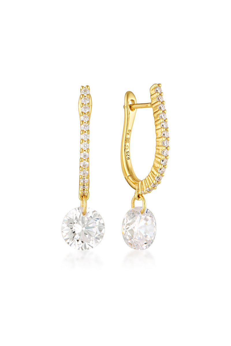 Georgini Mirage Mossman Earrings-  Gold & White CZ | Mocha Australia