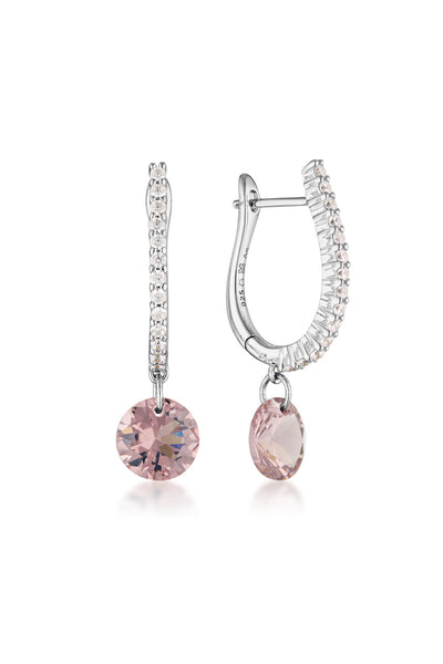 Georgini Mirage Mossman Earrings-  Silver & Morganite CZ | Mocha Australia