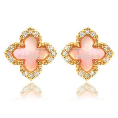 Georgini Sydney Soiree Fairwater Mother Of Pearl Studs- Gold | Mocha Australia