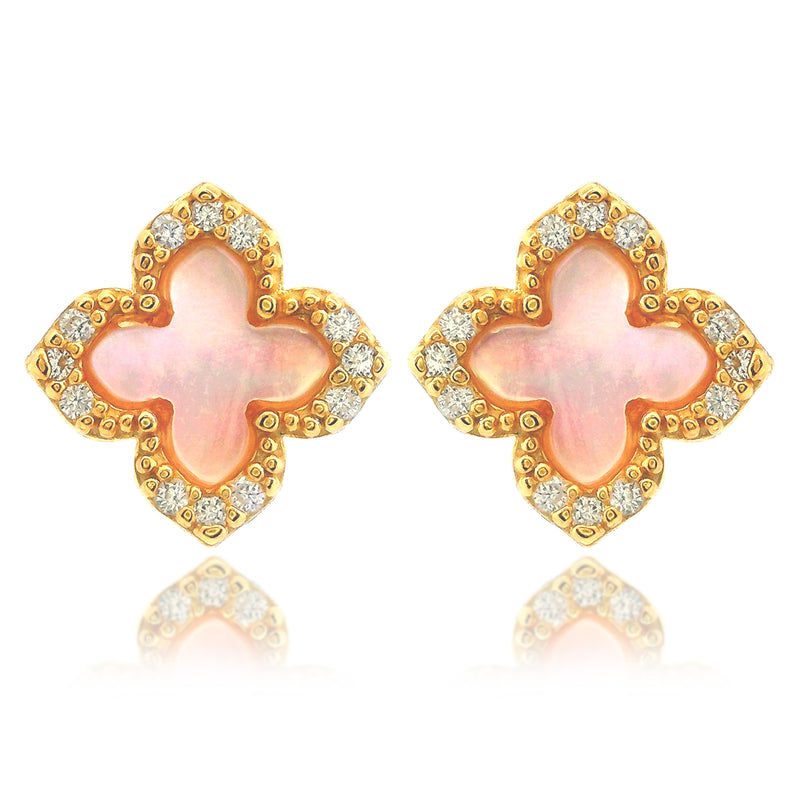 Georgini Sydney Soiree Fairwater Mother Of Pearl Studs- Gold | Mocha Australia