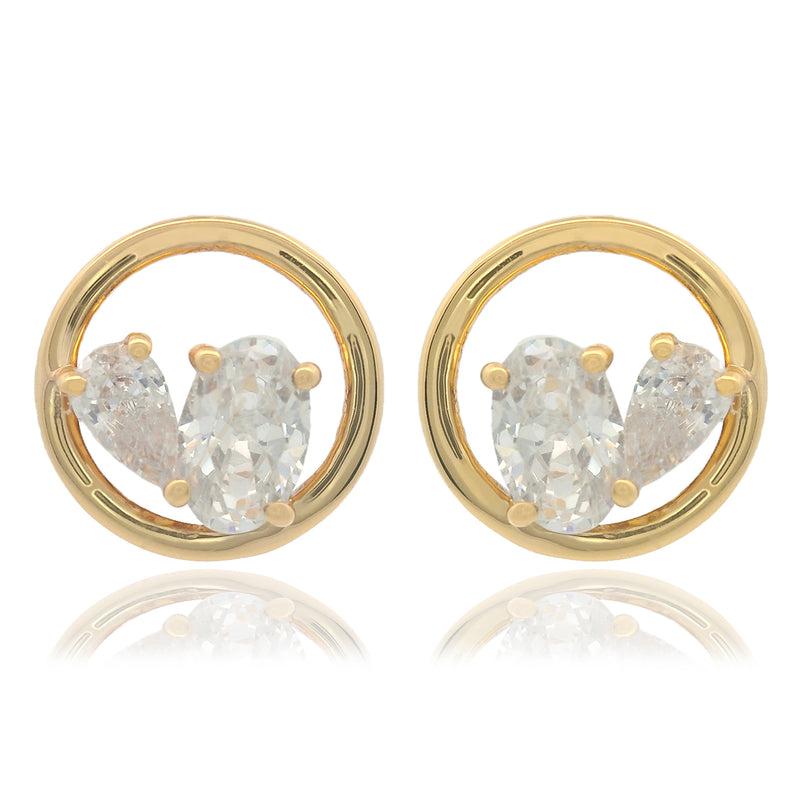 Georgini Chic Noel Toi Et Moi Circle Earrings - Gold | Mocha Australia