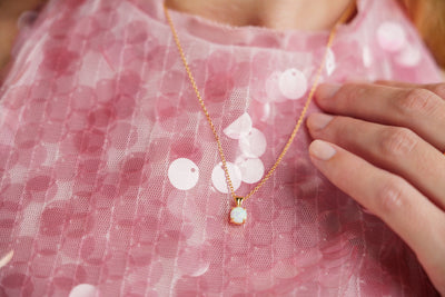 Georgini Wisteria Created Opal Pendant - Gold | Mocha Australia
