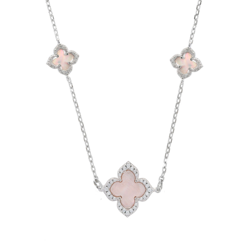 Georgini Sydney Soiree Fairwater Mother Of Pearl Deluxe Necklace- Silver | Mocha Australia