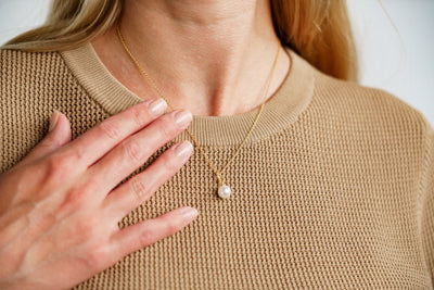 Georgini Adagio Effortless Glow Pearl Pendant - Gold | Mocha Australia