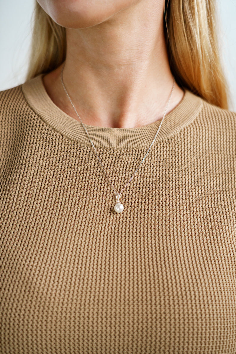 Georgini Adagio Effortless Glow Pearl Pendant - Silver | Mocha Australia