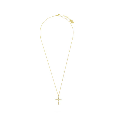 Georgini Gifts Baguette Cross- Gold | Mocha Australia