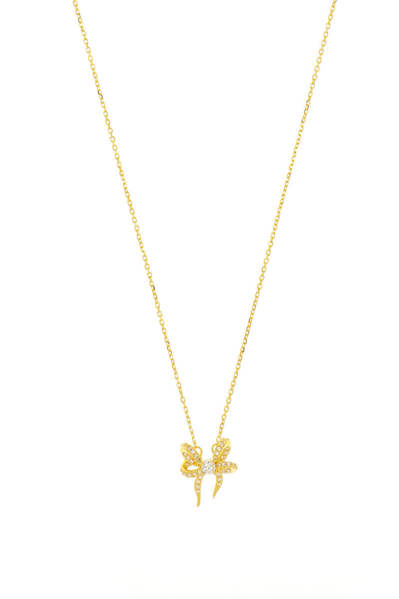 Georgini Sweetheart Bow Necklace - Gold | Mocha Australia