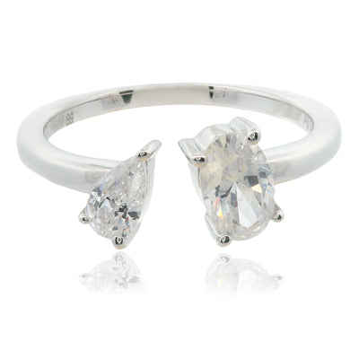 Georgini Chic Noel Toi Et Moi Ring - Silver | Mocha Australia