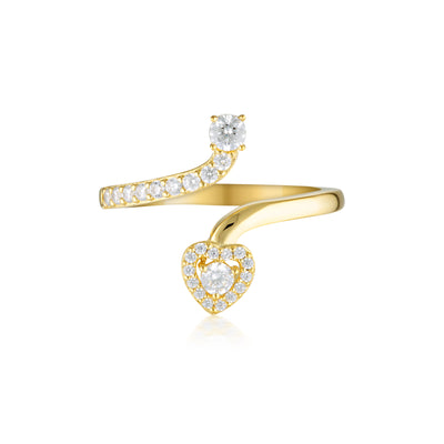 Georgini Sealed w/ A Kiss Ring- Gold | Mocha Australia