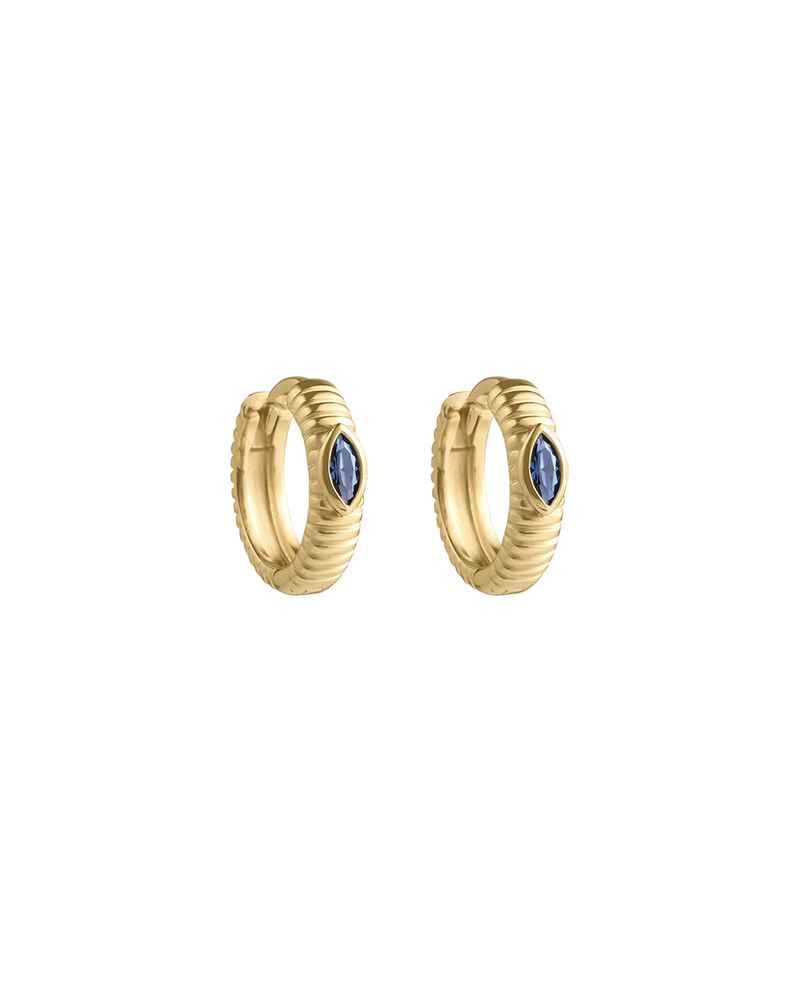 Kirstin Ash Ink Texture Hoops (18K Gold Plated) - Gold | Mocha Australia