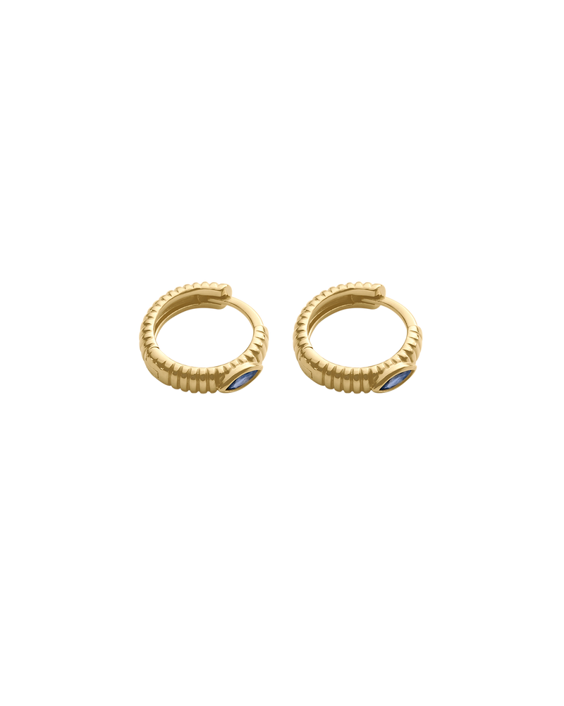 Kirstin Ash Ink Texture Hoops (18K Gold Plated) - Gold | Mocha Australia