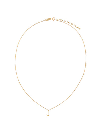 Elly Lou Timeless Initial Necklace - J- Gold | Mocha Australia