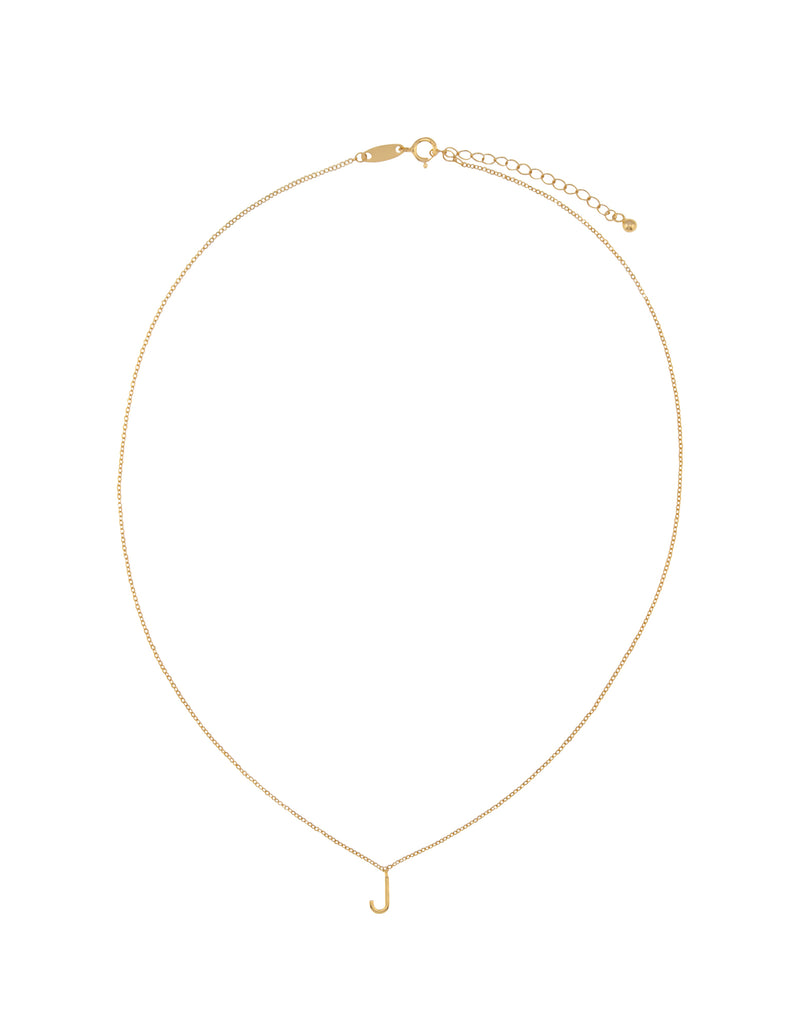 Elly Lou Timeless Initial Necklace - J- Gold | Mocha Australia