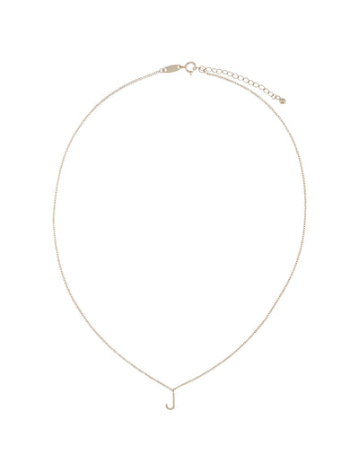 Elly Lou Timeless Initial Necklace - J- Silver | Mocha Australia